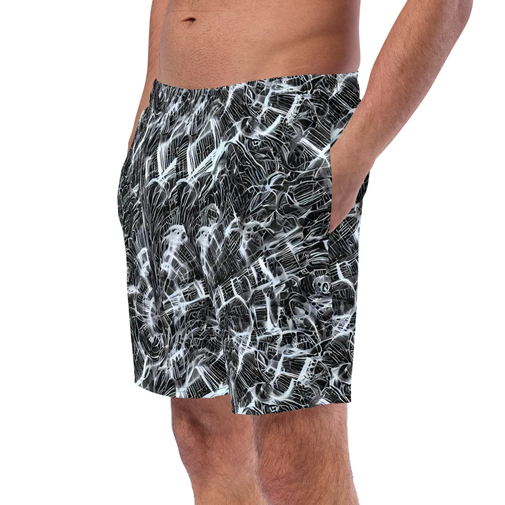 Silver Static on Swim Trunks — Left Front