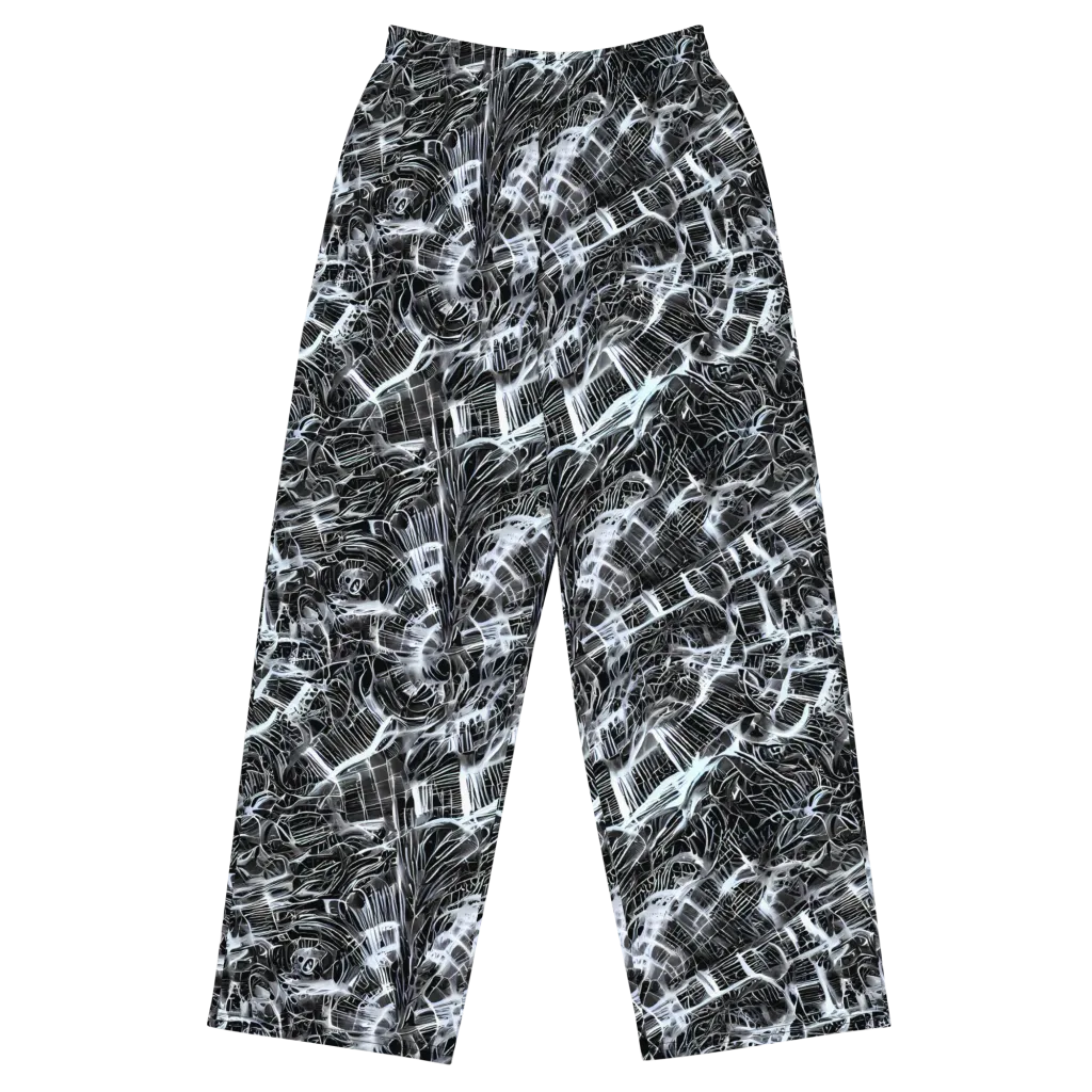 Silver Static on Wide-Leg Pants — Front