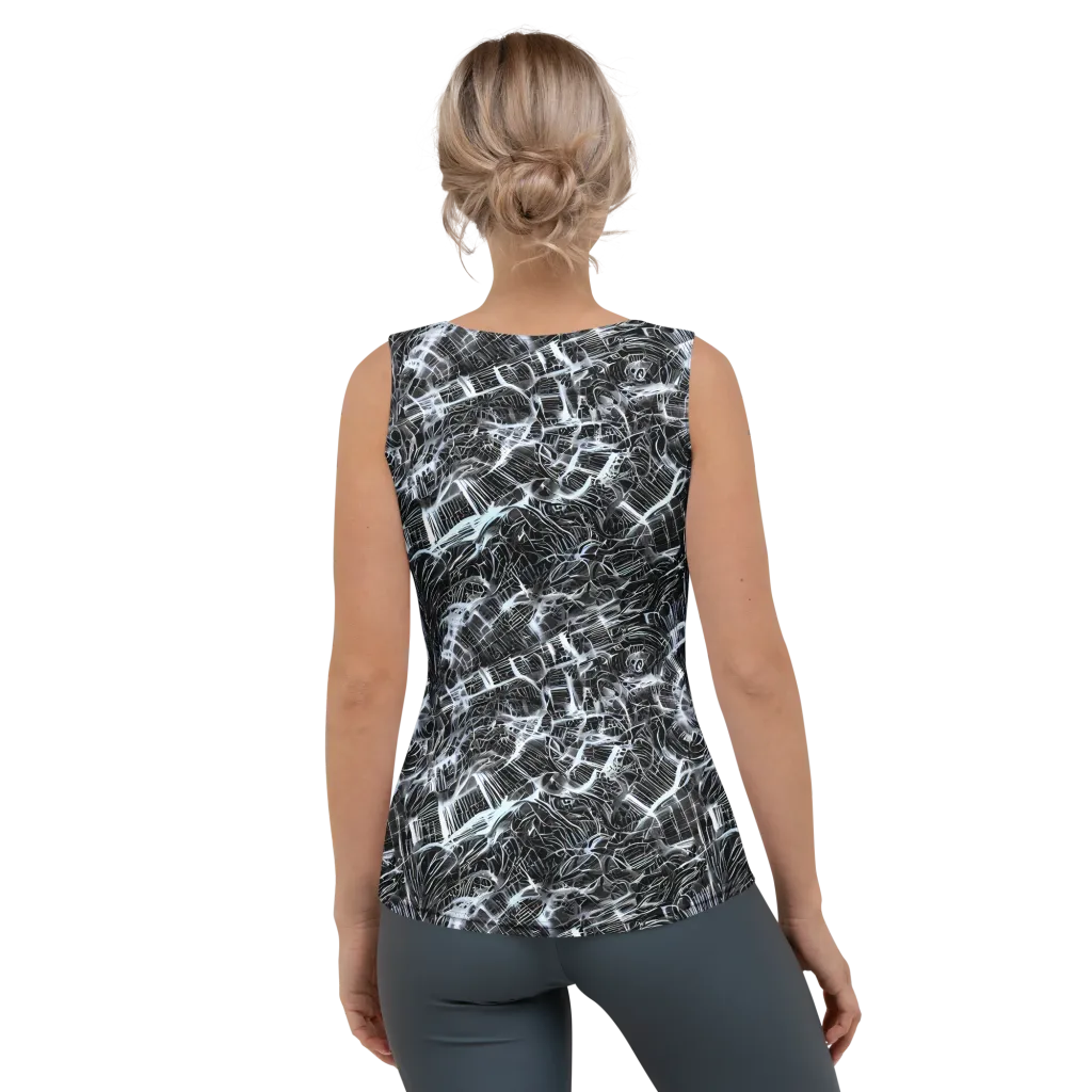 Silver Static on Women's Tank Top — Back
