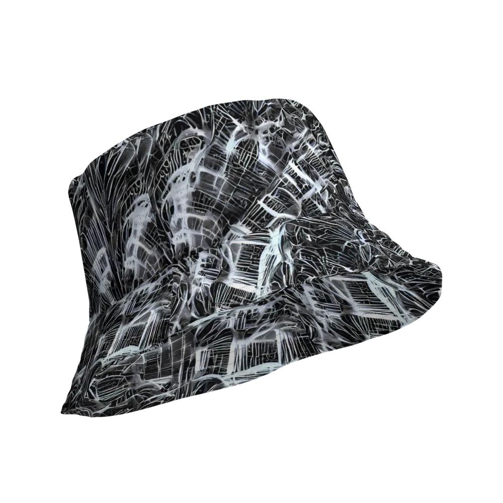 Silver Static on Reversible Bucket Hat — Product details Outside