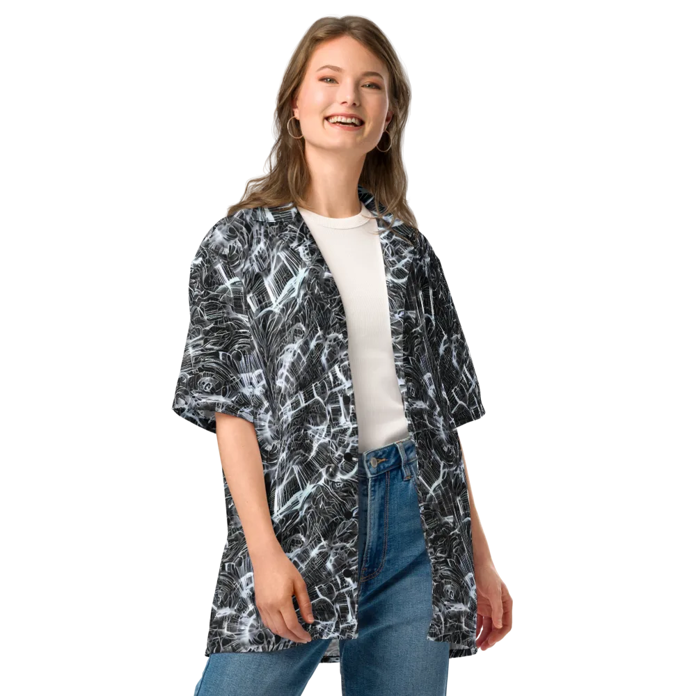 Silver Static on Button Shirt — Front