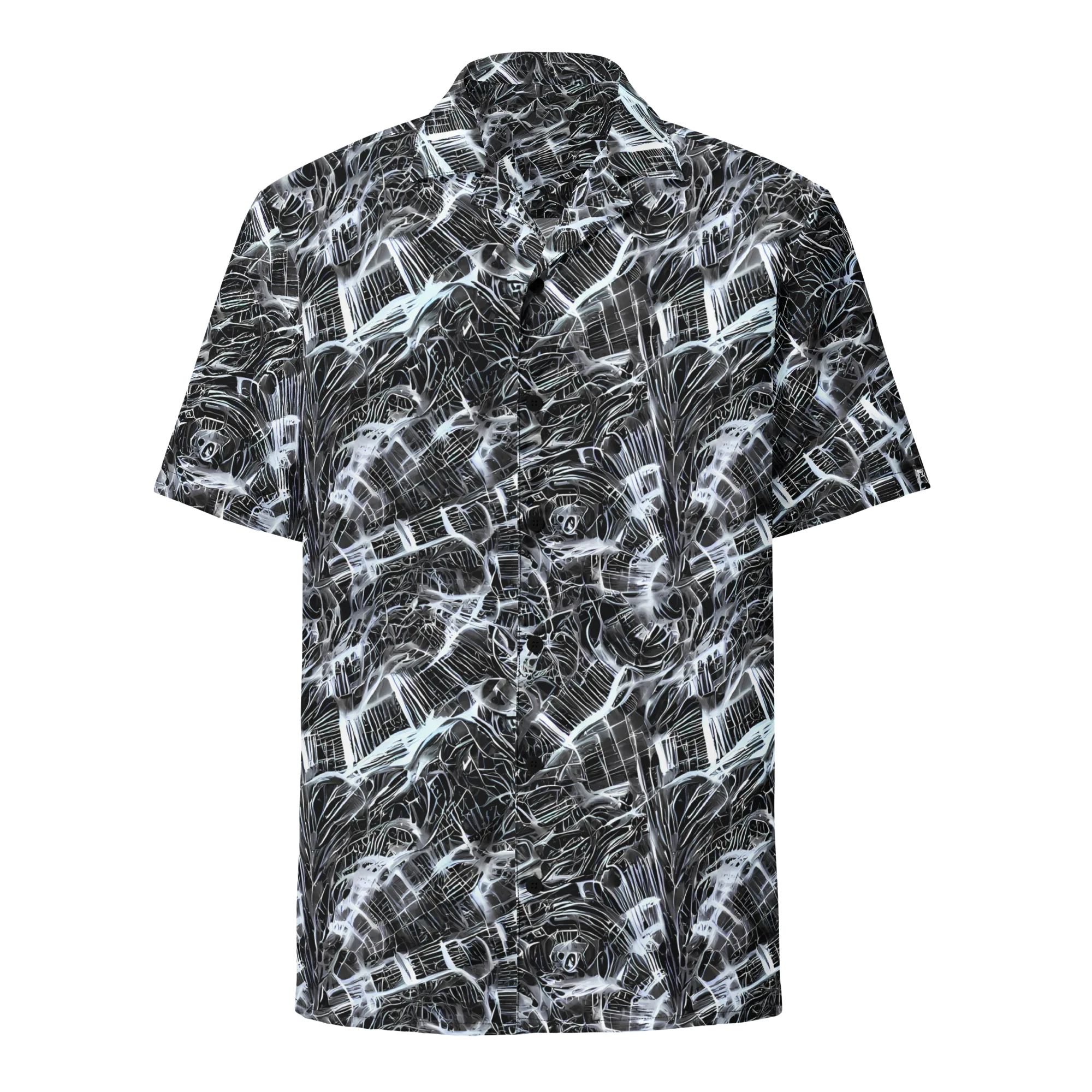 Silver Static on Button Shirt — Front