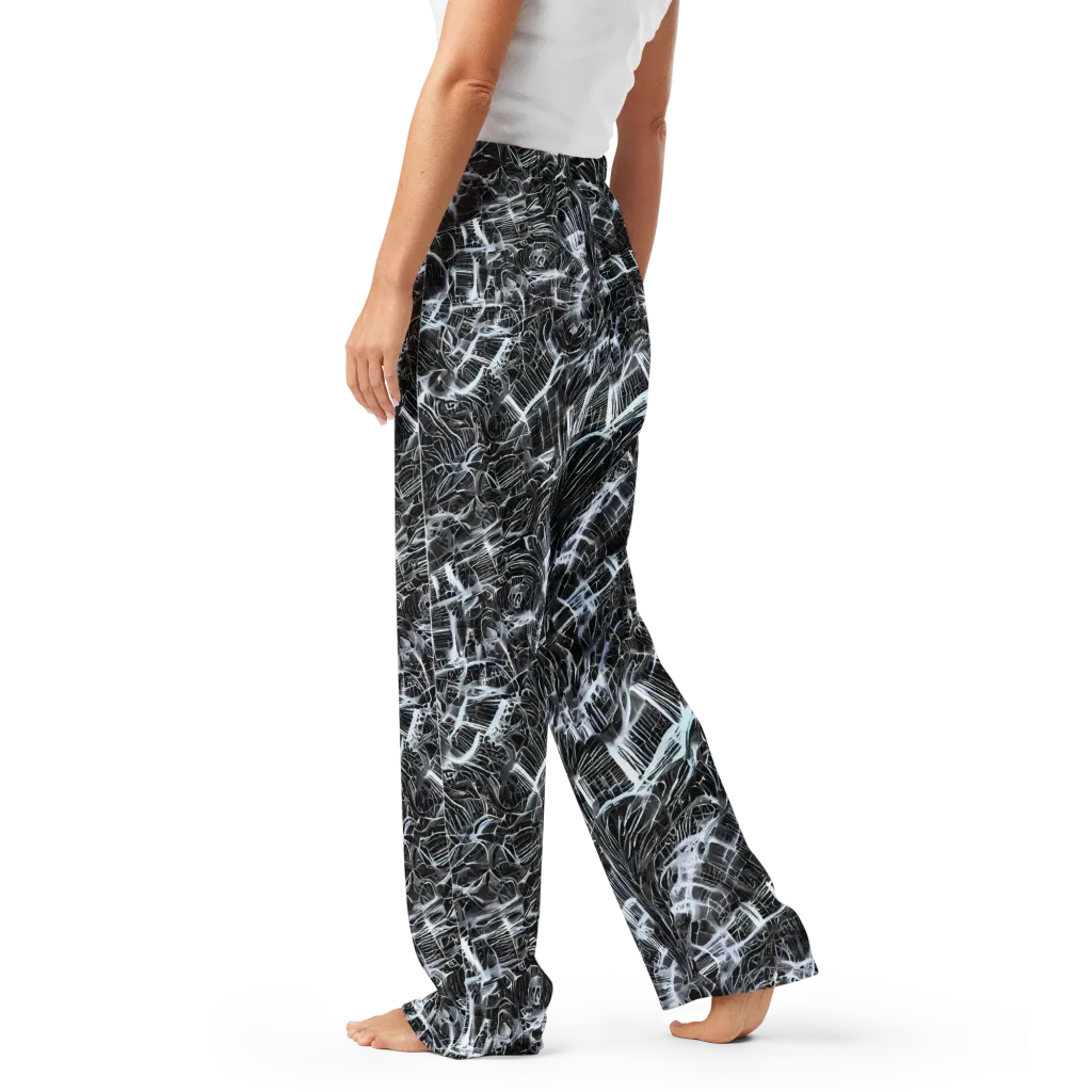 Silver Static on Women's Pajama Pants — Left
