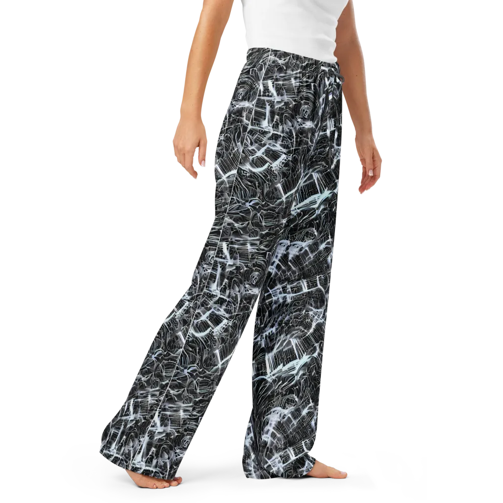 Silver Static on Women's Pajama Pants — Right Front