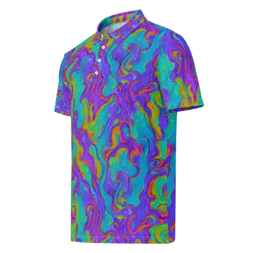 Aurora Fever on a Men's Slim Fit Polo Shirt