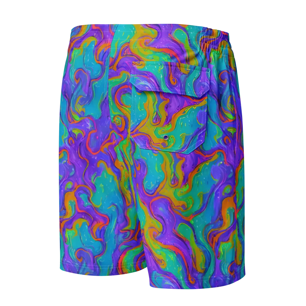 Aurora Fever on Men's Board Shorts — Back
