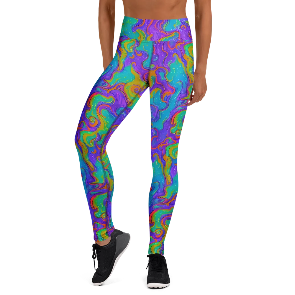 Aurora Fever on Yoga Leggings — Front