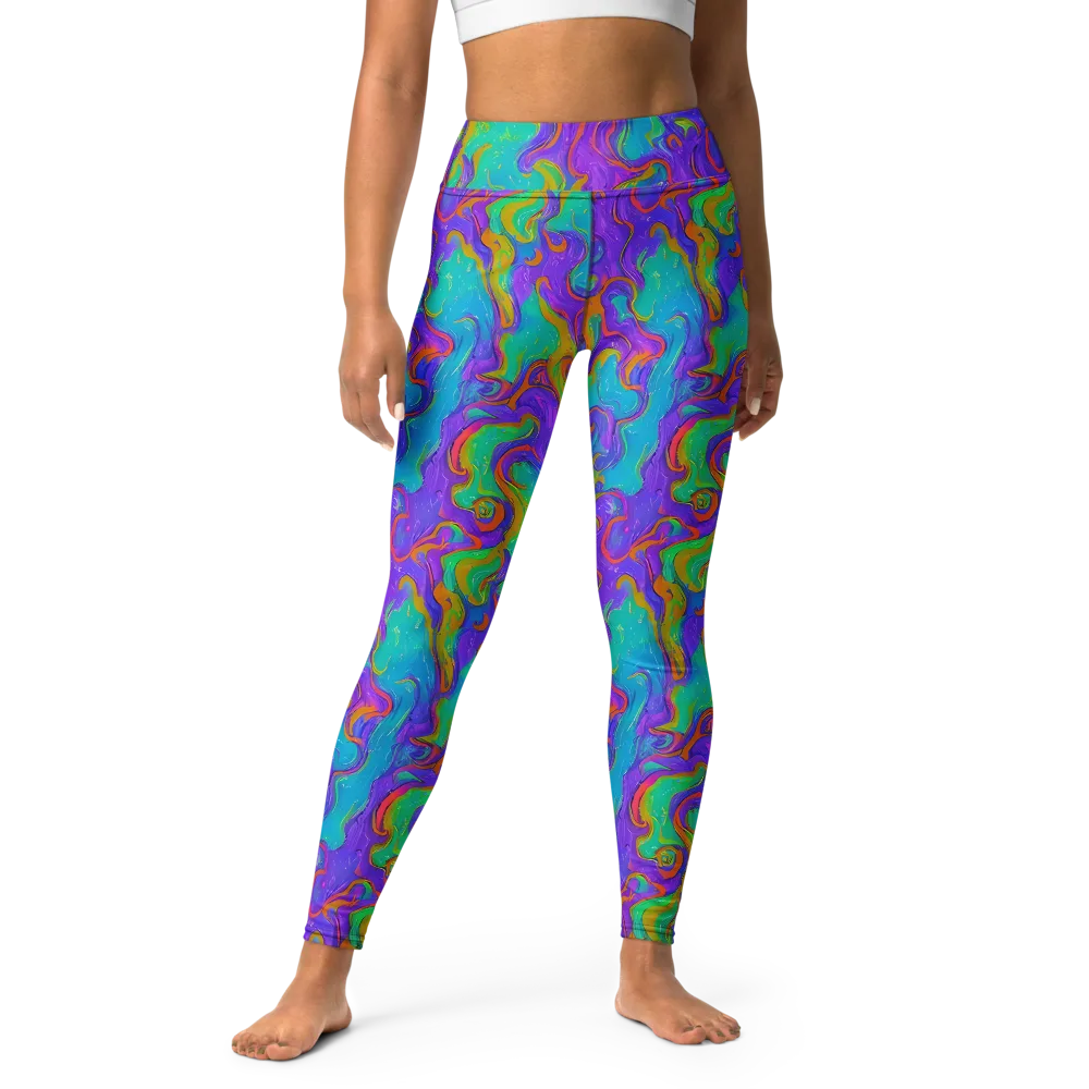 Aurora Fever on Yoga Leggings — Front