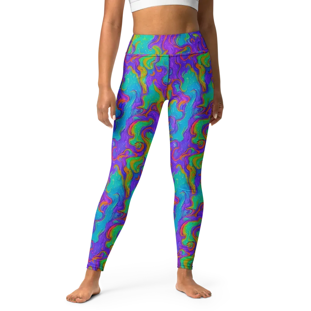 Aurora Fever on Yoga Leggings — Front