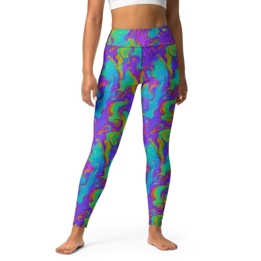 Aurora Fever on a Yoga Leggings