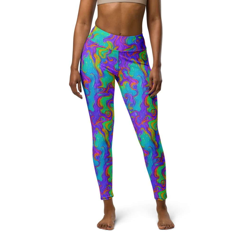 Aurora Fever on Yoga Leggings — Front