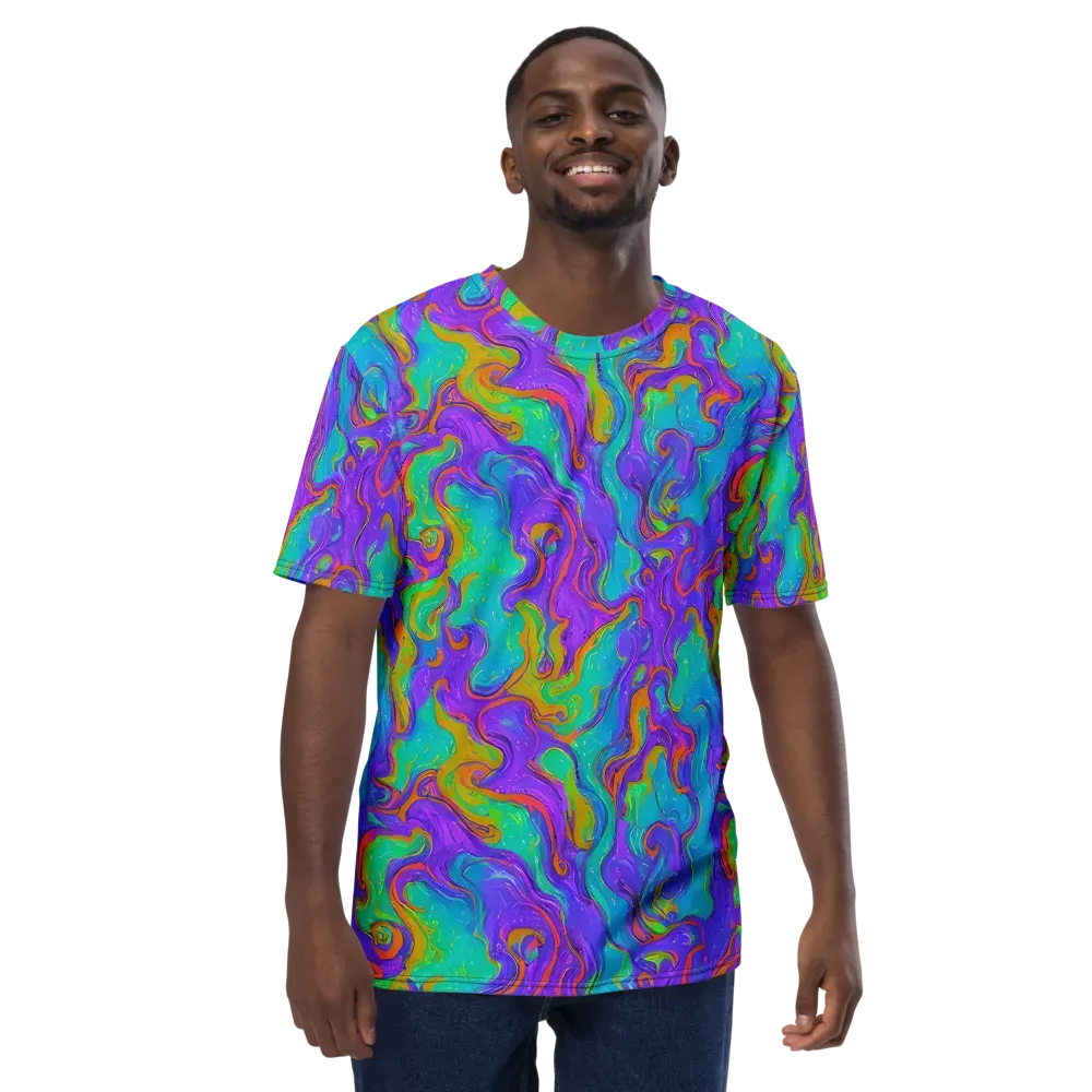 Aurora Fever on Men's Crew Neck T-Shirt — Front