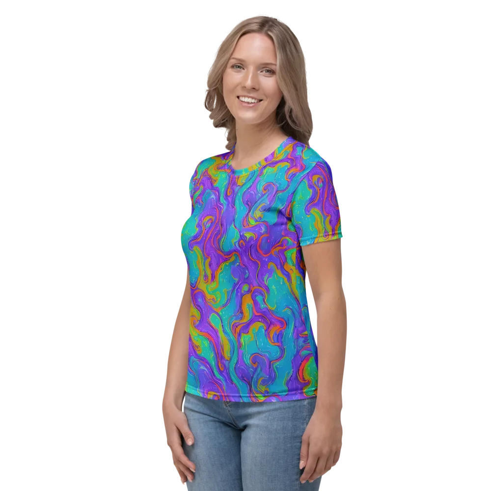 Aurora Fever on Women's Crew Neck T-Shirt — Left