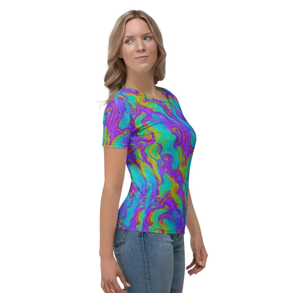 Aurora Fever on Women's Crew Neck T-Shirt — Right
