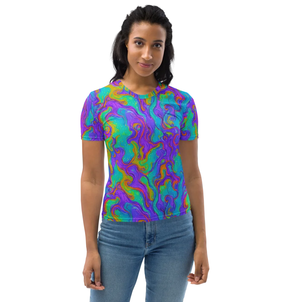 Aurora Fever on Women's Crew Neck T-Shirt — Front