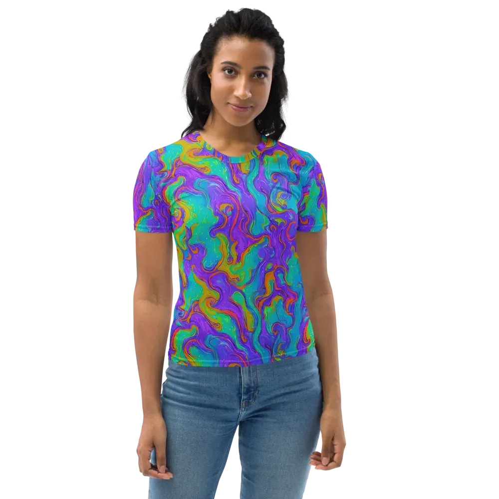 Aurora Fever on Women's Crew Neck T-Shirt — Front