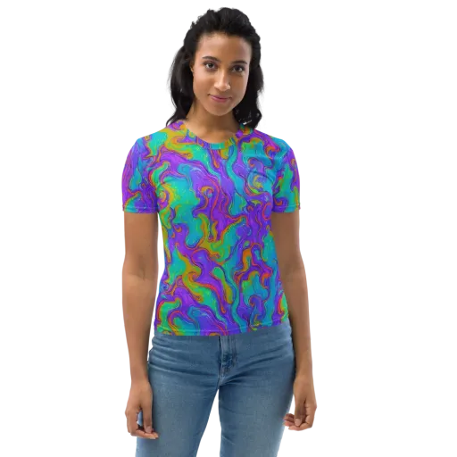 Aurora Fever on a Women's Crew Neck T-Shirt