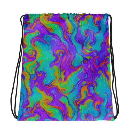 Aurora Fever on a Drawstring Bag