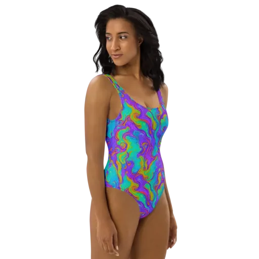Aurora Fever on a One-Piece Swimsuit