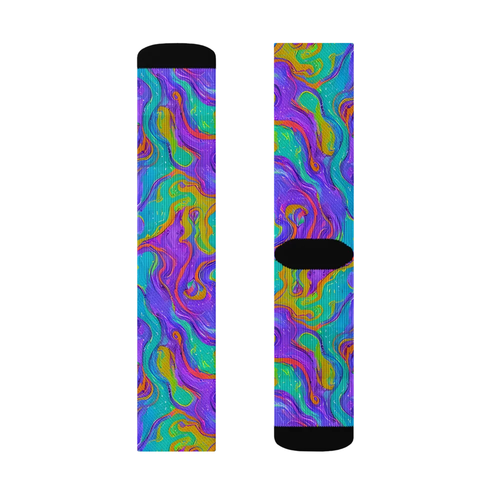 Aurora Fever on Socks — Right Sock