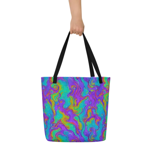 Aurora Fever on a Large Tote Bag W/ Pocket