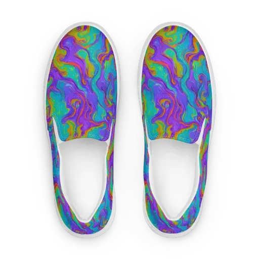 Aurora Fever on a Women's Slip-On Canvas Shoes