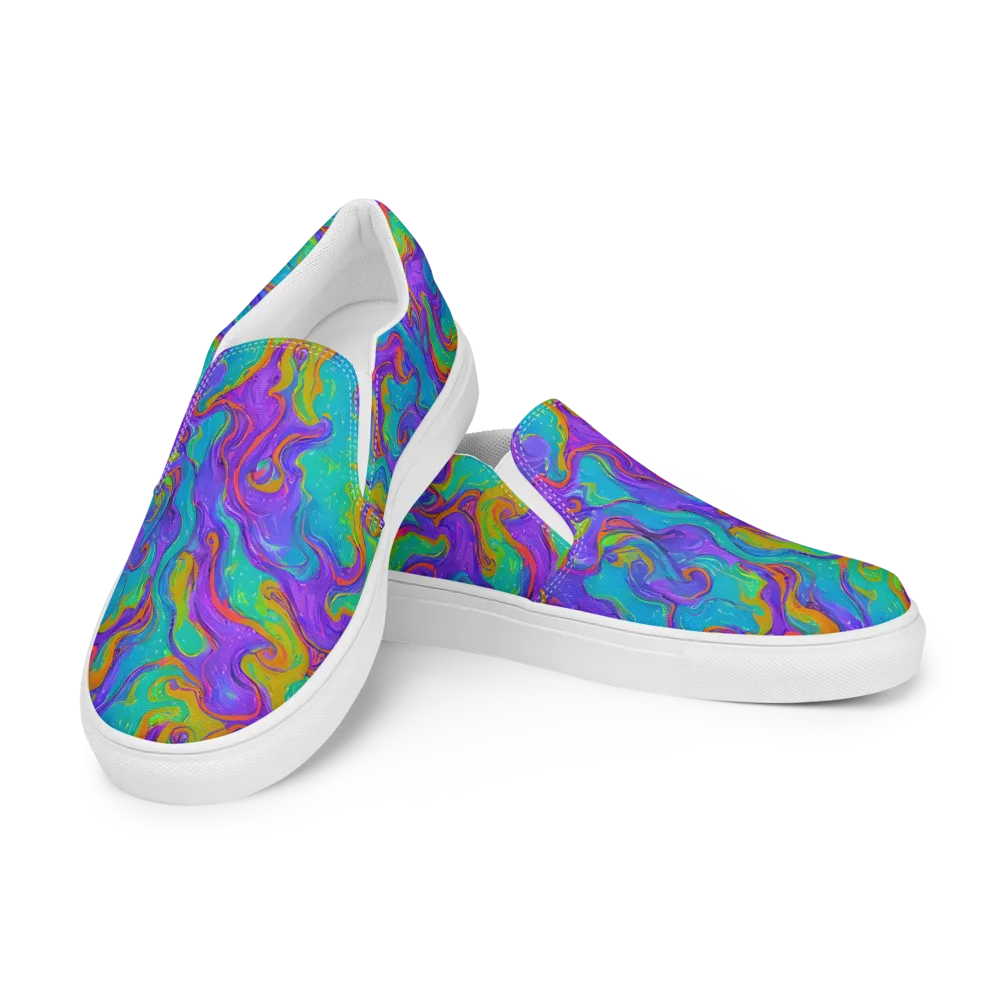 Aurora Fever on Women's Slip-On Canvas Shoes — Left Front