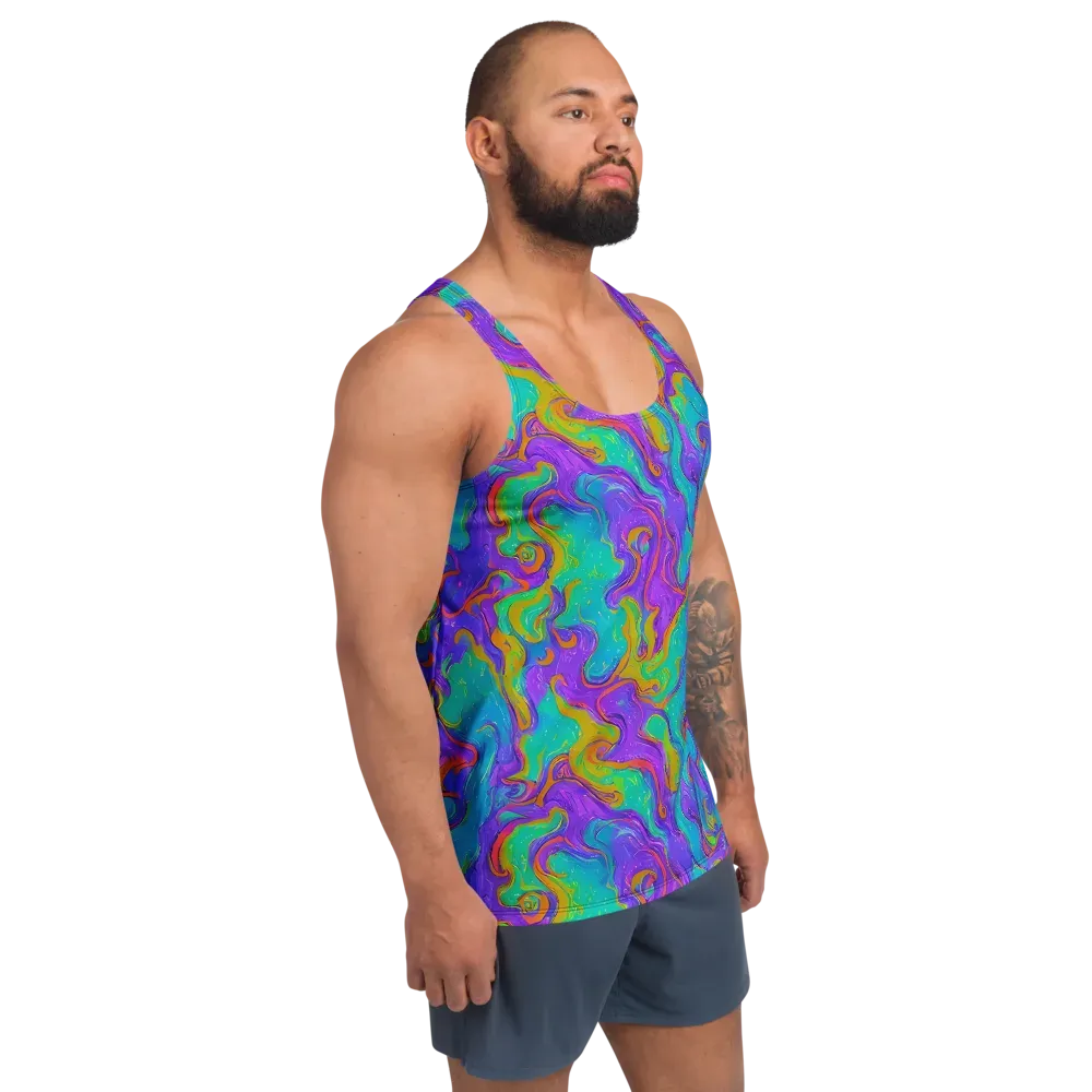 Aurora Fever on Men's Tank Top — Right Front