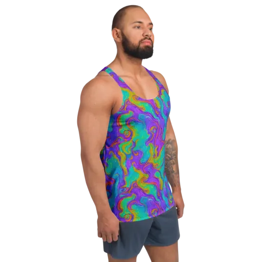 Aurora Fever on a Men's Tank Top