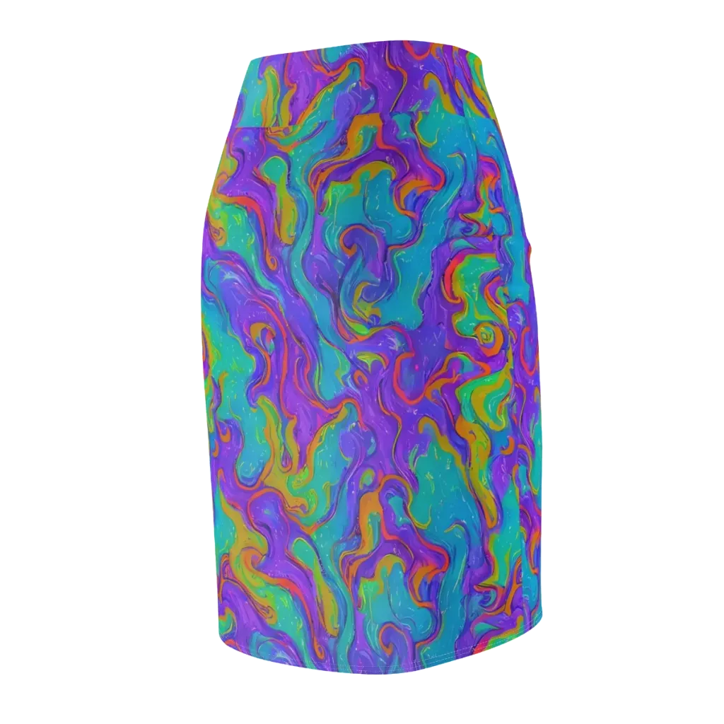Aurora Fever on Pencil Skirt — Back Side