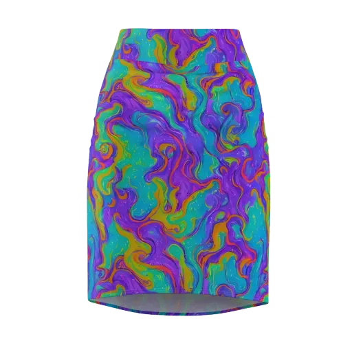 Aurora Fever on a Pencil Skirt
