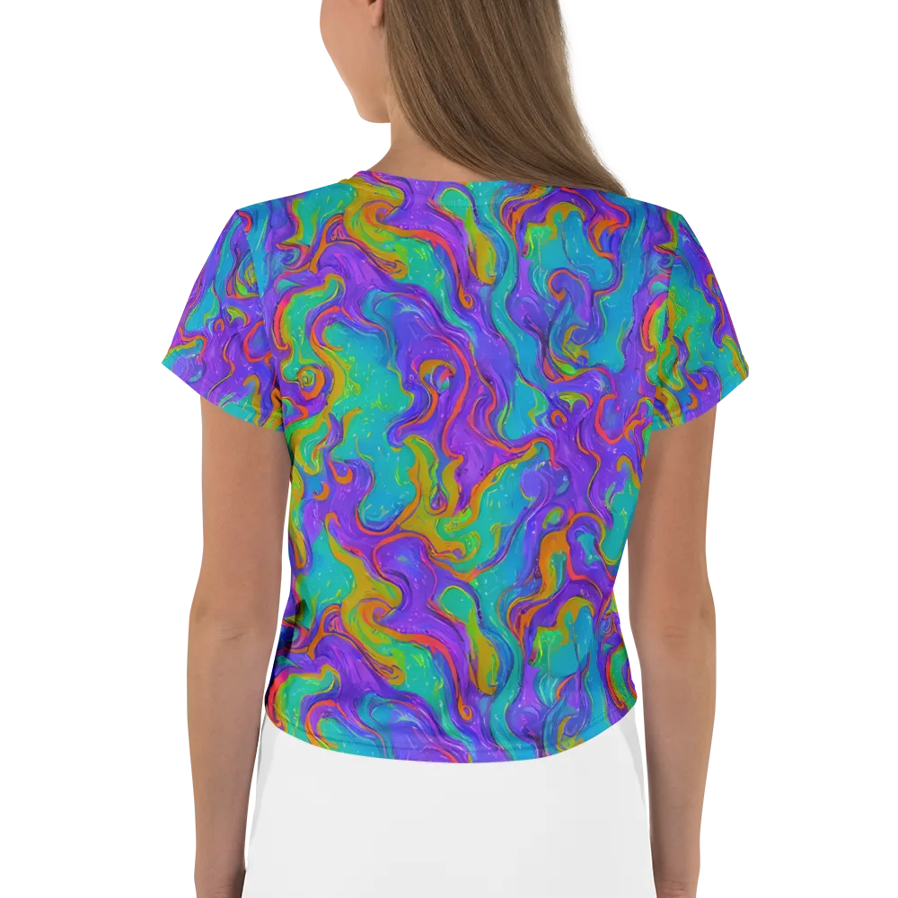 Aurora Fever on Crop Tee — Back