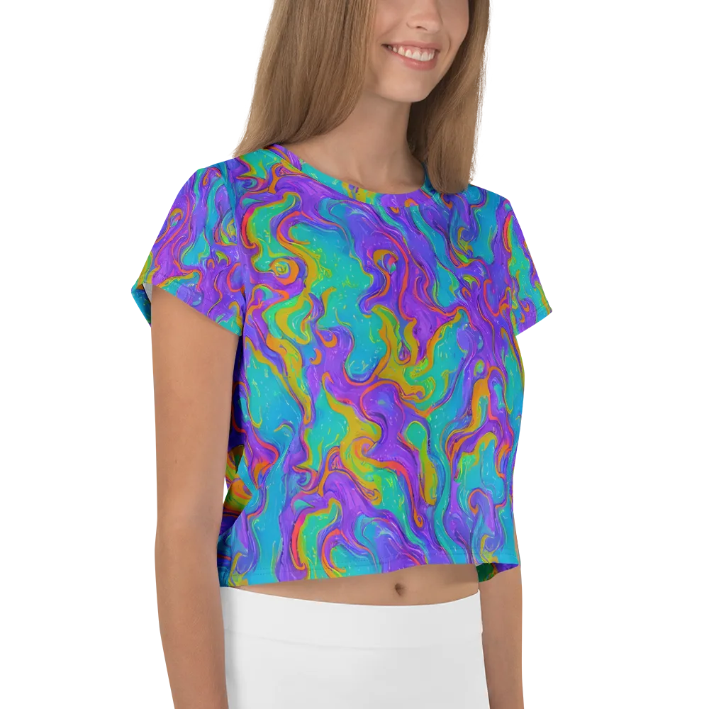 Aurora Fever on Crop Tee — Right