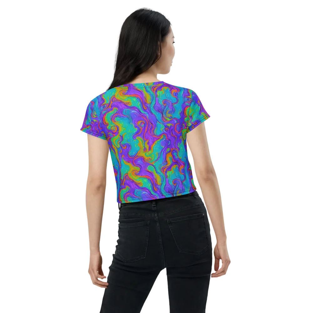 Aurora Fever on Crop Tee — Back