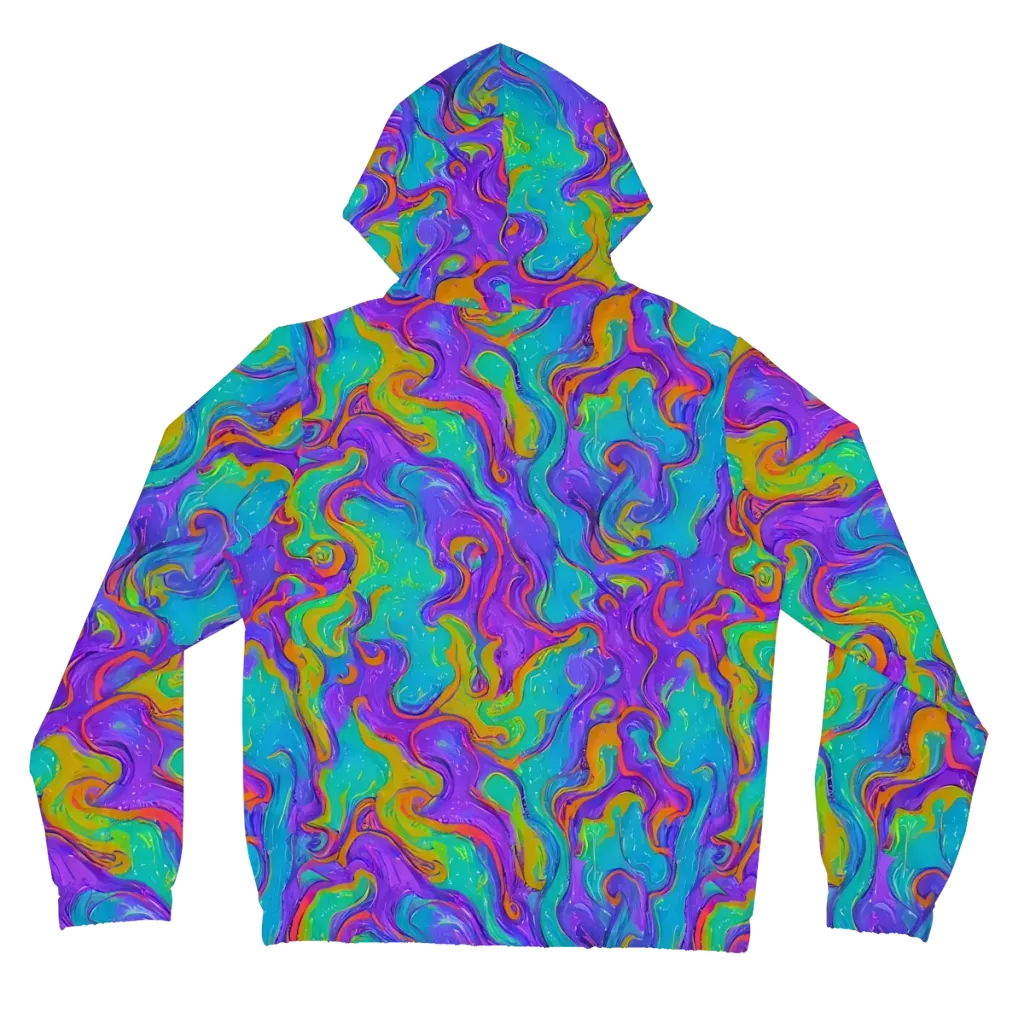 Aurora Fever on Women's Full-Zip Hoodie — Back