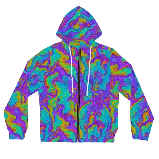 Aurora Fever on a Women's Full-Zip Hoodie
