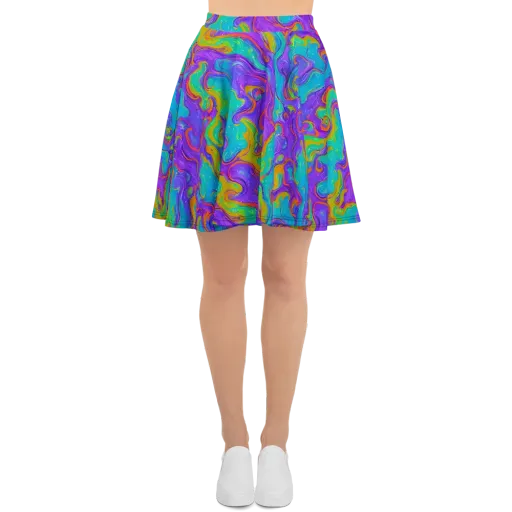 Aurora Fever on a Skater Skirt
