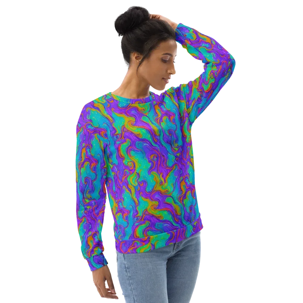 Aurora Fever on Sweatshirt — Right Front