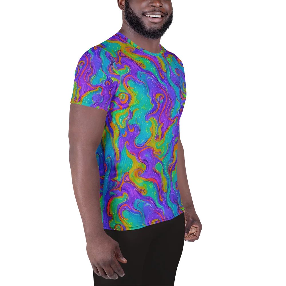 Aurora Fever on Men's Athletic T-Shirt — Right