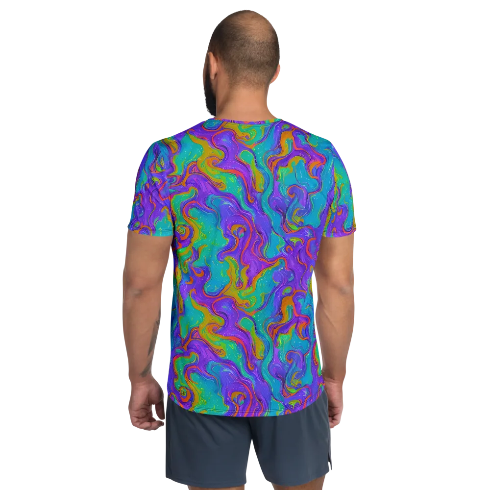 Aurora Fever on Men's Athletic T-Shirt — Back