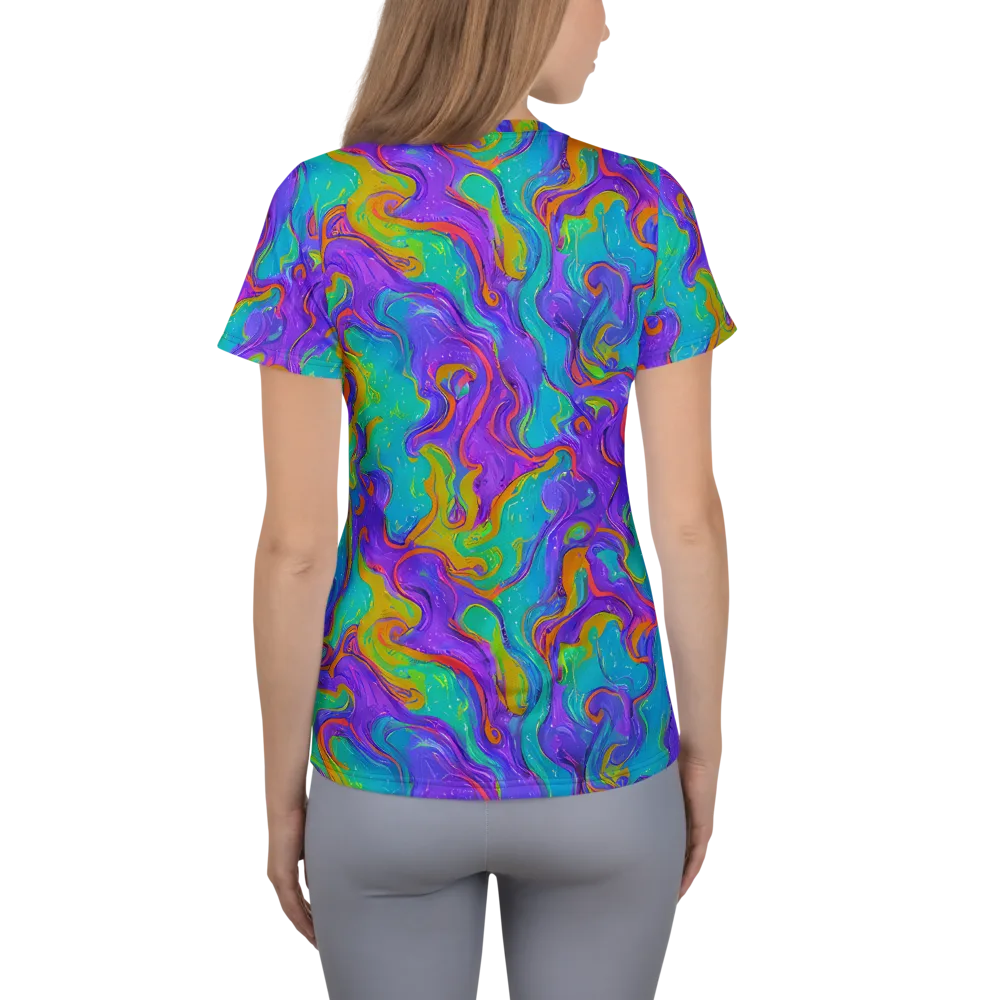 Aurora Fever on Women's Athletic T-Shirt — Back