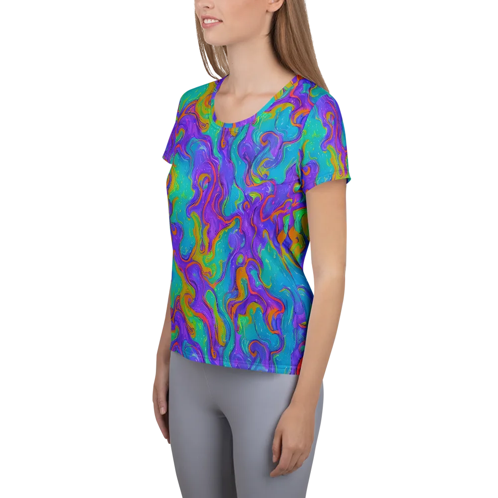 Aurora Fever on Women's Athletic T-Shirt — Left