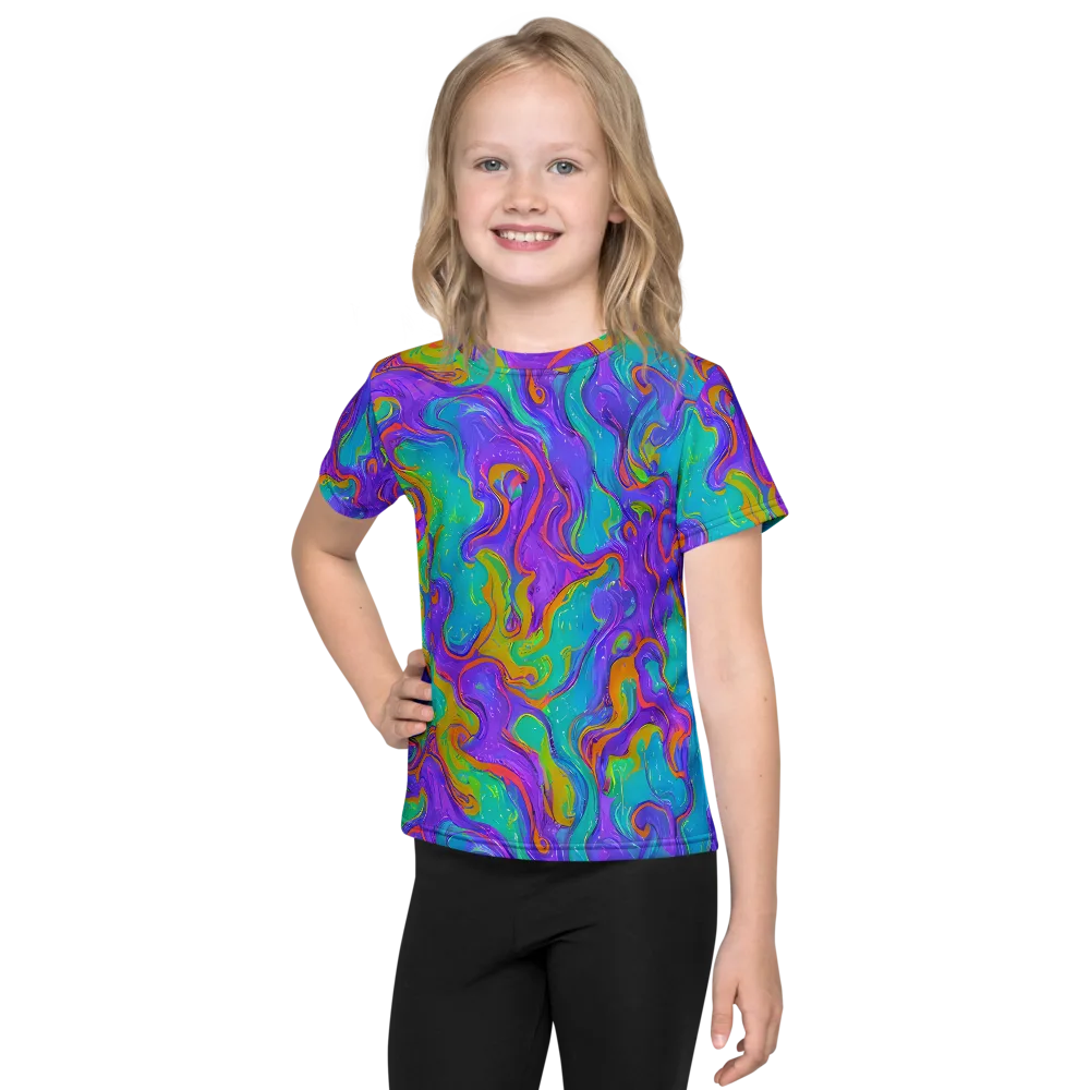 Aurora Fever on Kids Crew Neck T-Shirt — Front