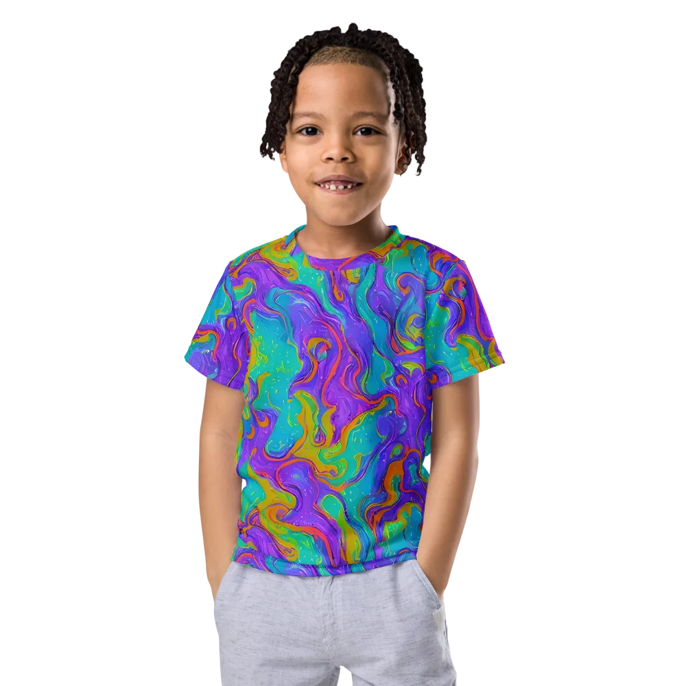 Aurora Fever on Kids Crew Neck T-Shirt — Front