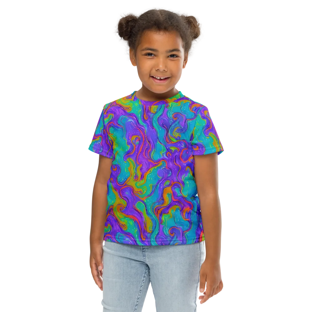 Aurora Fever on Kids Crew Neck T-Shirt — Front