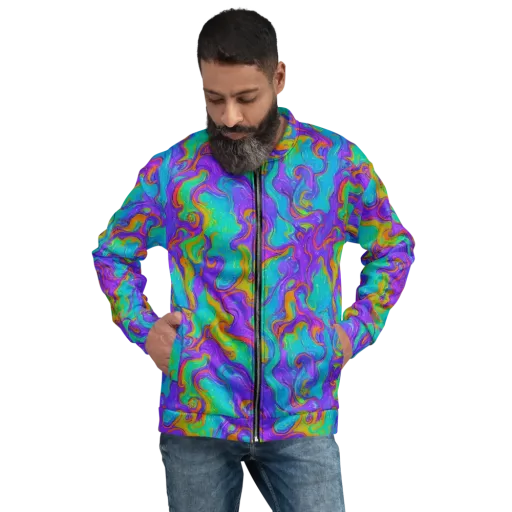 Aurora Fever on a Bomber Jacket