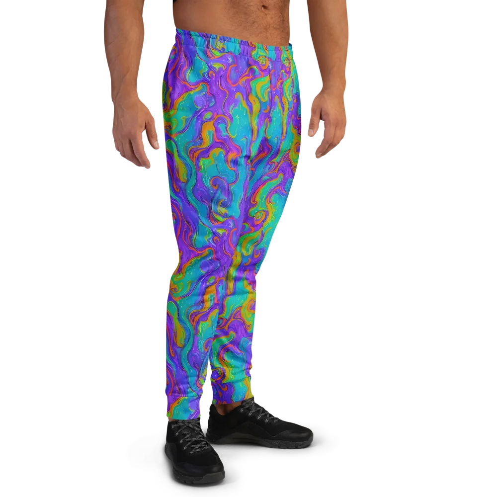 Aurora Fever on Men's Joggers — Right