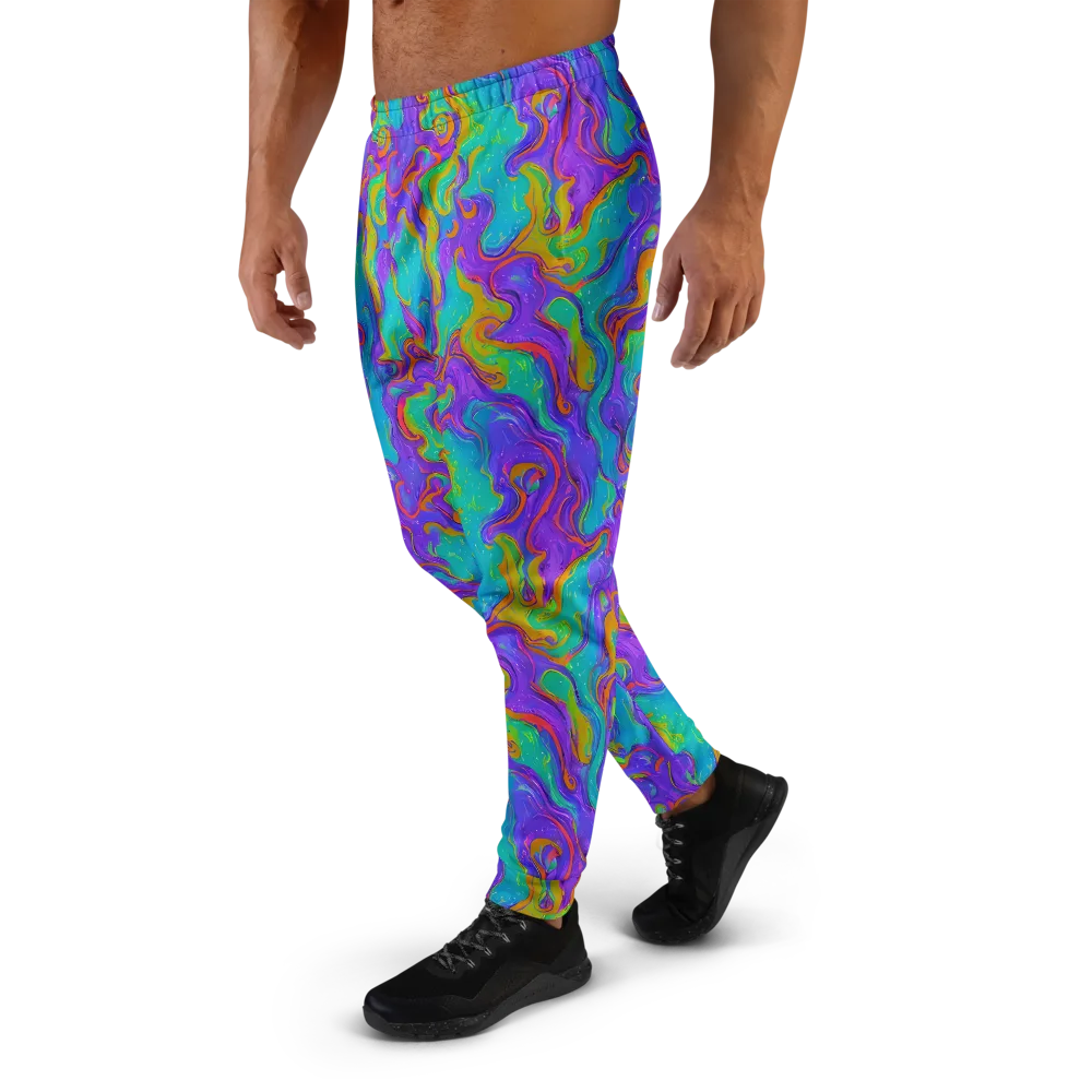 Aurora Fever on Men's Joggers — Left