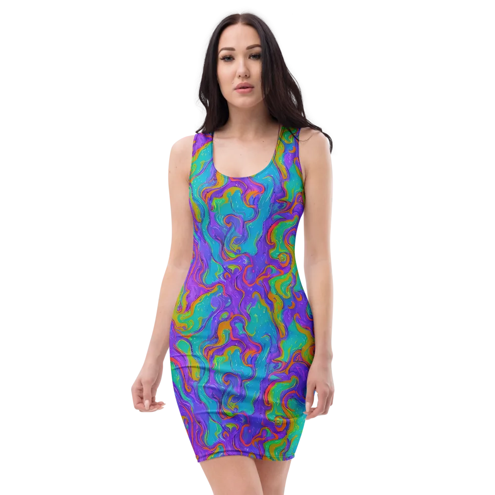 Aurora Fever on Bodycon Dress — Front