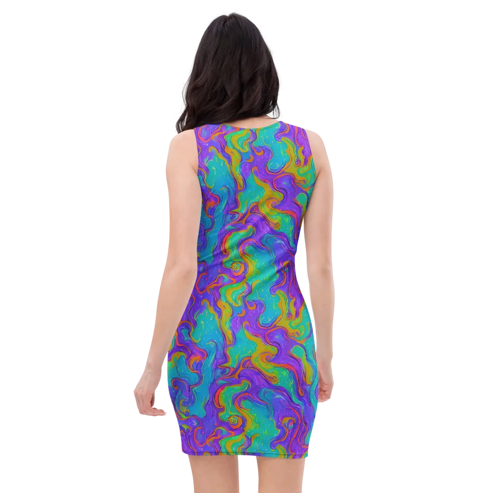 Aurora Fever on Bodycon Dress — Back